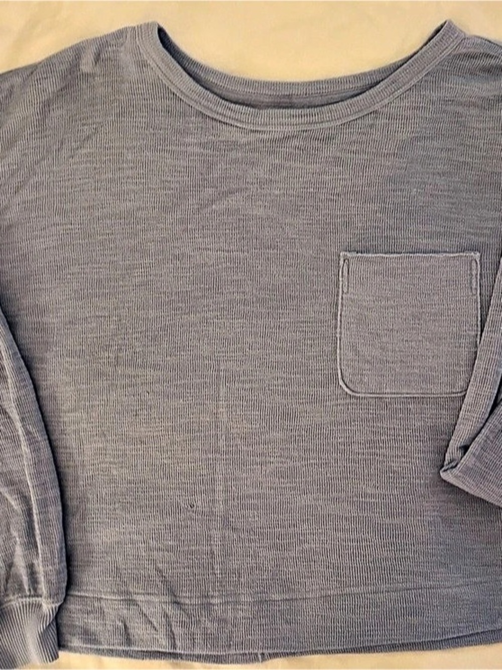 Gray Long Sleeve Top